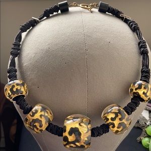Statement Leopard Choker Necklace
